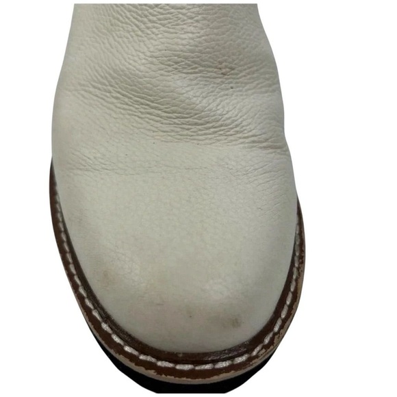 Dolce Vita ivory leather Huey H2O boots. Waterproof w/ lug heels. Sz 10 - Picture 12 of 16